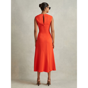 REISS STACEY Jersey Ruched Midi Dress